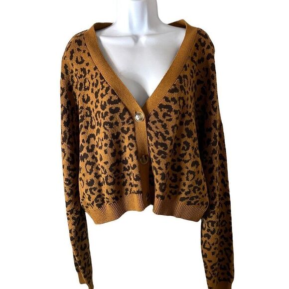 Abound Sweaters - Animal Print Sweater Cardigan